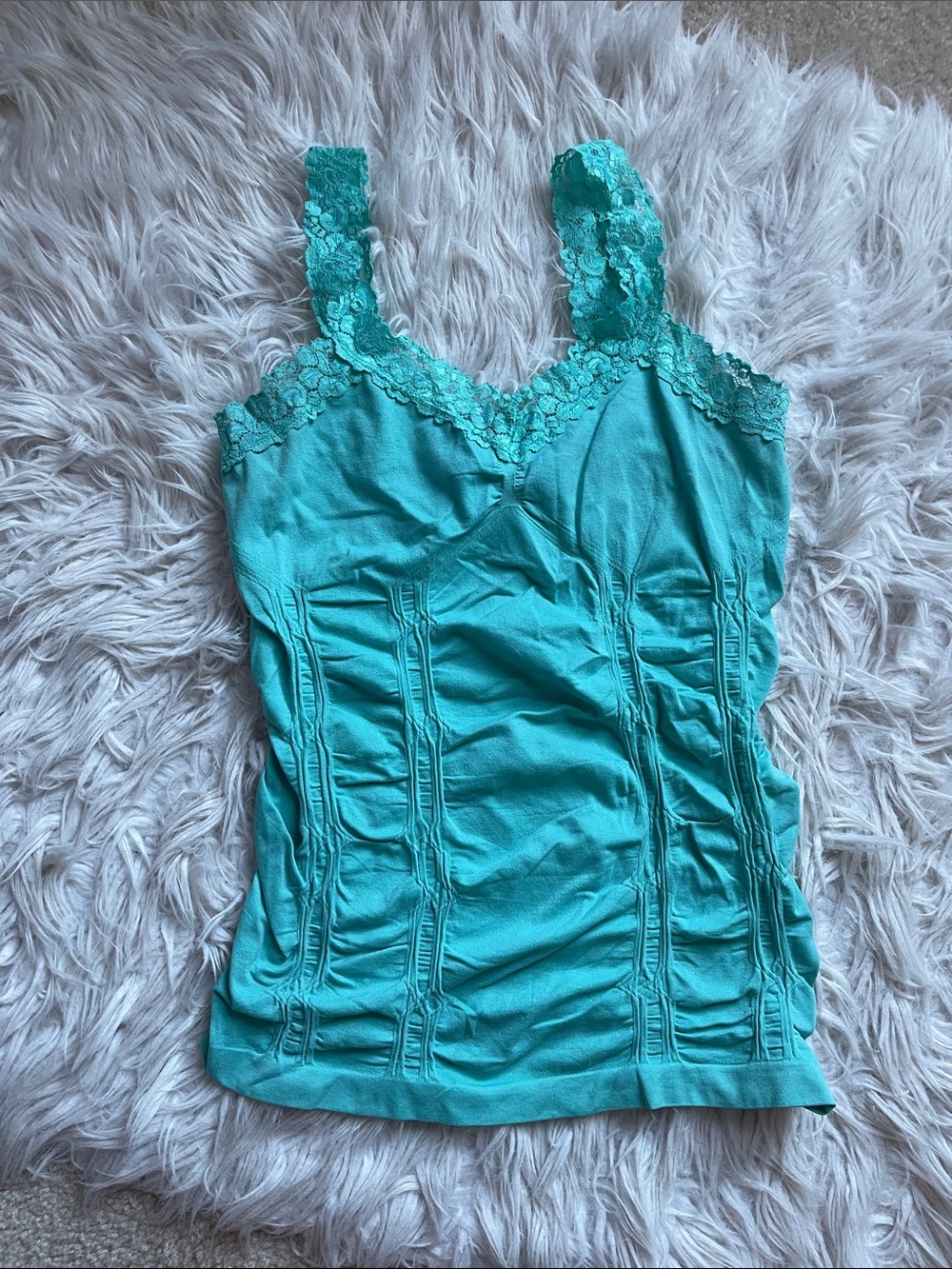 BONGO Turquoise Lace-Trim Camisole